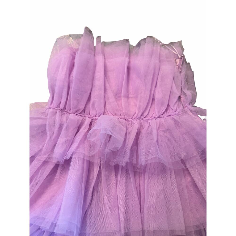Lavender Mable Aileen Ruffle Mini Dress - Size S - Picture 8 of 10